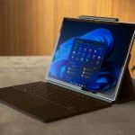 a laptop on a table