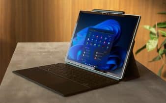 a laptop on a table