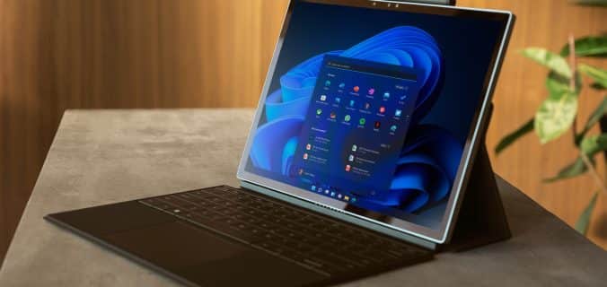 a laptop on a table